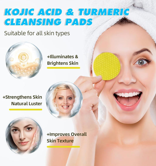 Turmeric Kojic Acid Cleansing Pads - 60Pcs