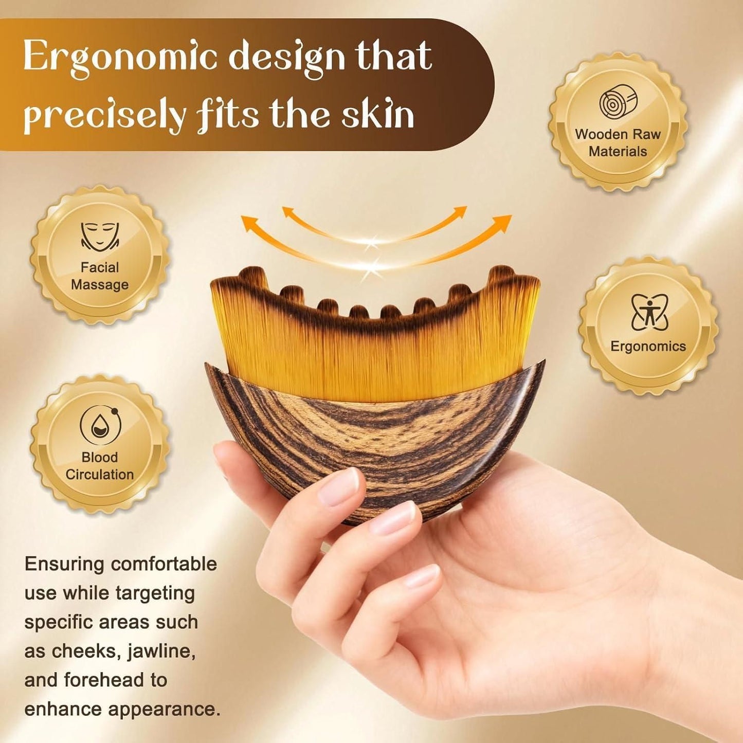 Lymphatic Contour Face Brush - Facial Massager for Jawline, Chin & Neck