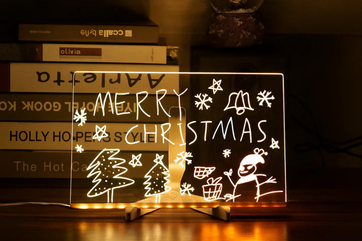 3D LED Light Glass Acrylic Writing pad