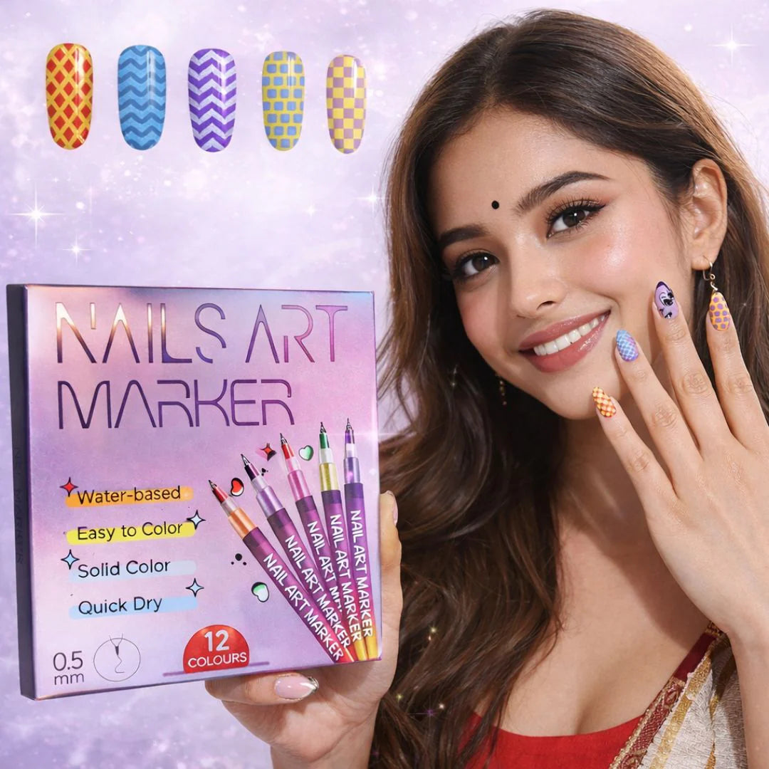 Nail Art Pens Set of 12 Colors