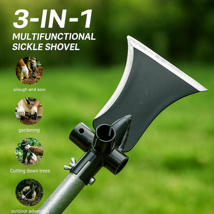 3-in-1 Garden Flat Stainless Steel Shovel