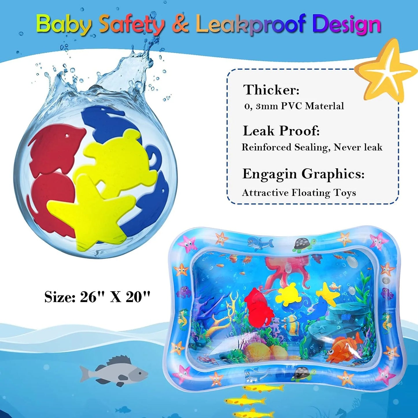 Inflatable Leakproof Water Play Mat